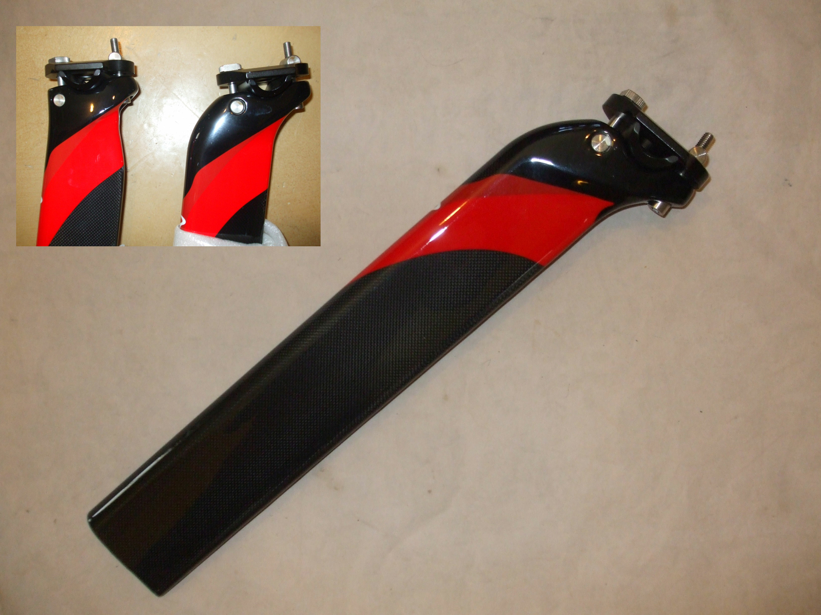 Pinarello Carbon Aero Seatpost – Montello, FM1, FT1, FT3 – Red/Red