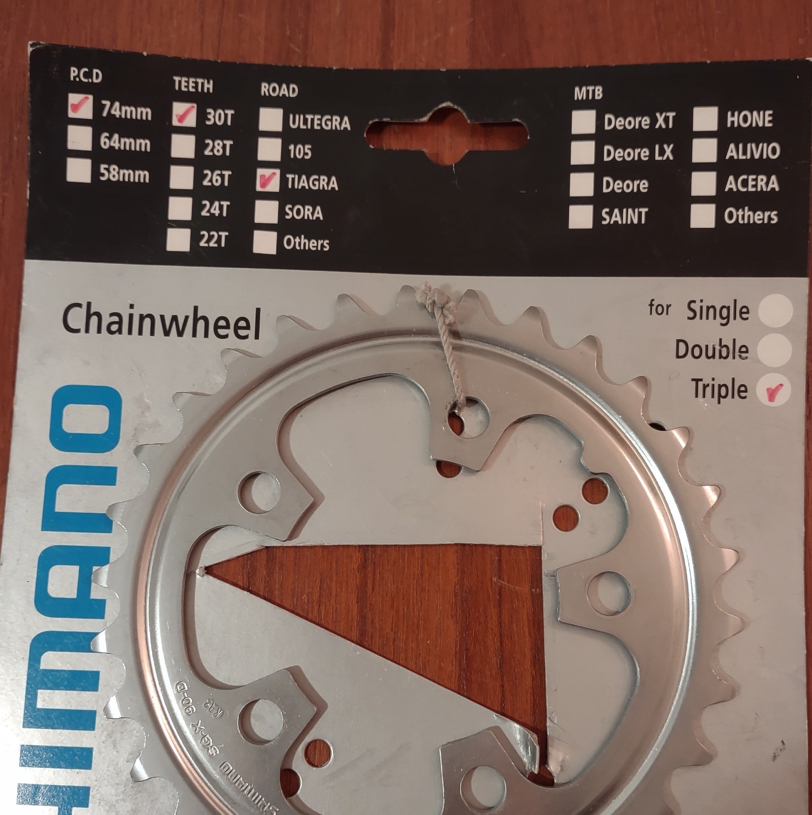 Vintage Bike Shimano Chainring 4503 30 Tooth 74 mm NOS