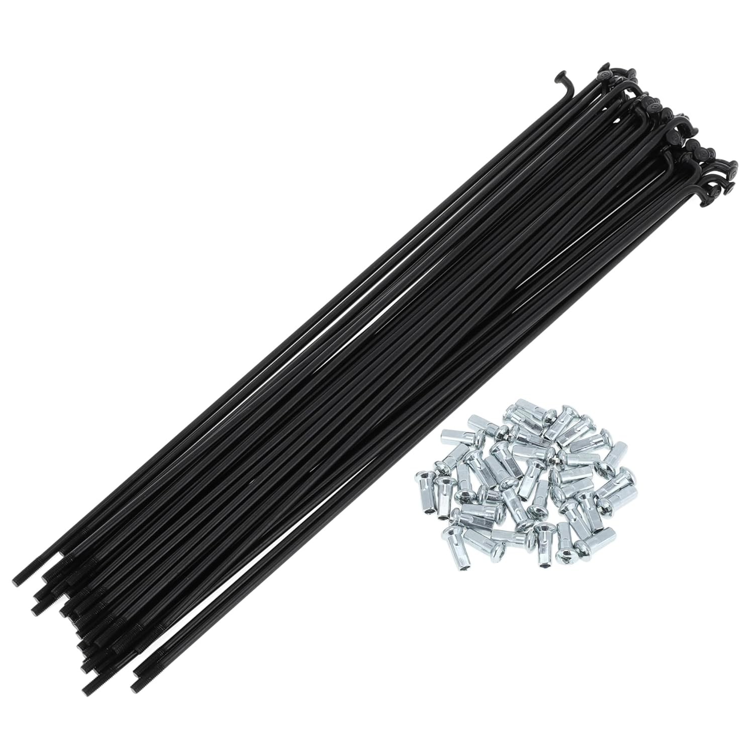 12G 220mm Carbon Steel Black Bicycle Spokes Straight Pull Wheel 1 Set Hub Spokes