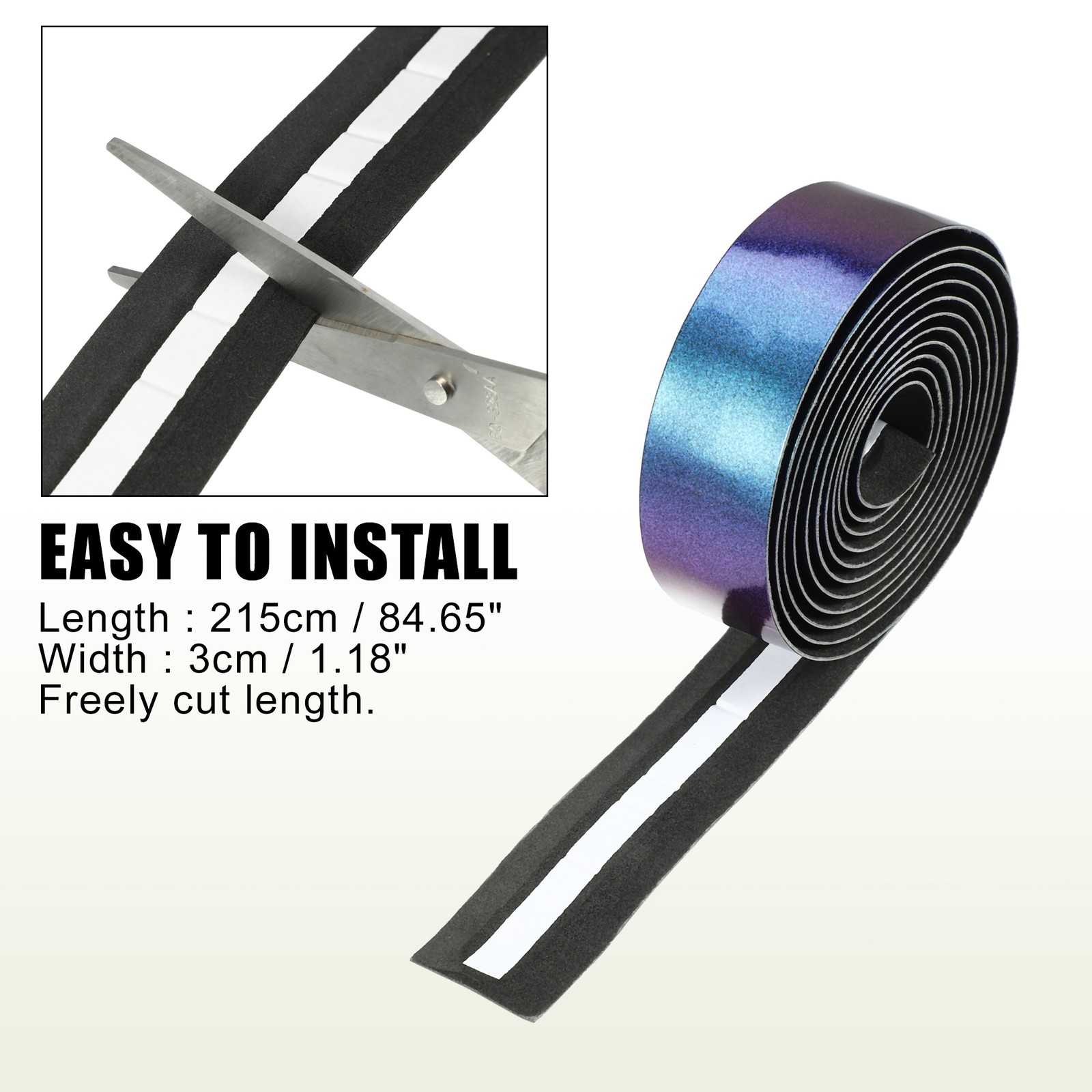 1 Pair Bike Handlebar Tapes Non-Slip with End Plugs for Road Bike Blue Purple