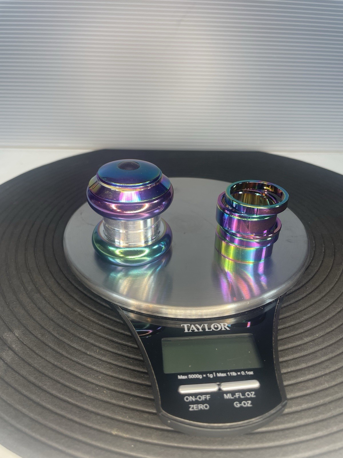 1 1/8” OIL SLICK RAINBOW Klunker Conversion Headset With Spacers Schwinn BMX
