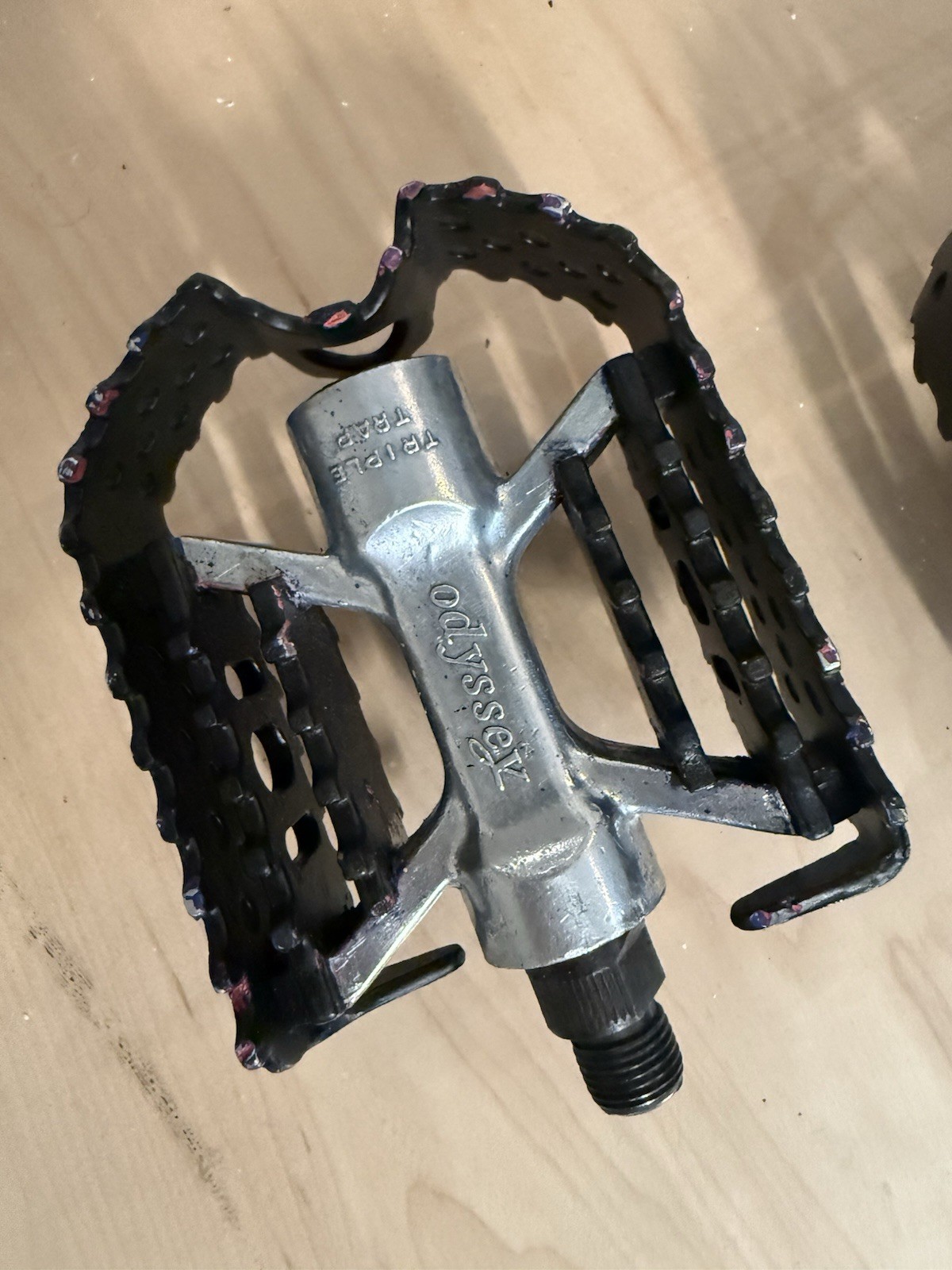 Odyssey Triple Trap Flat Platform Pedals Black/Silver 9/16 in Pair