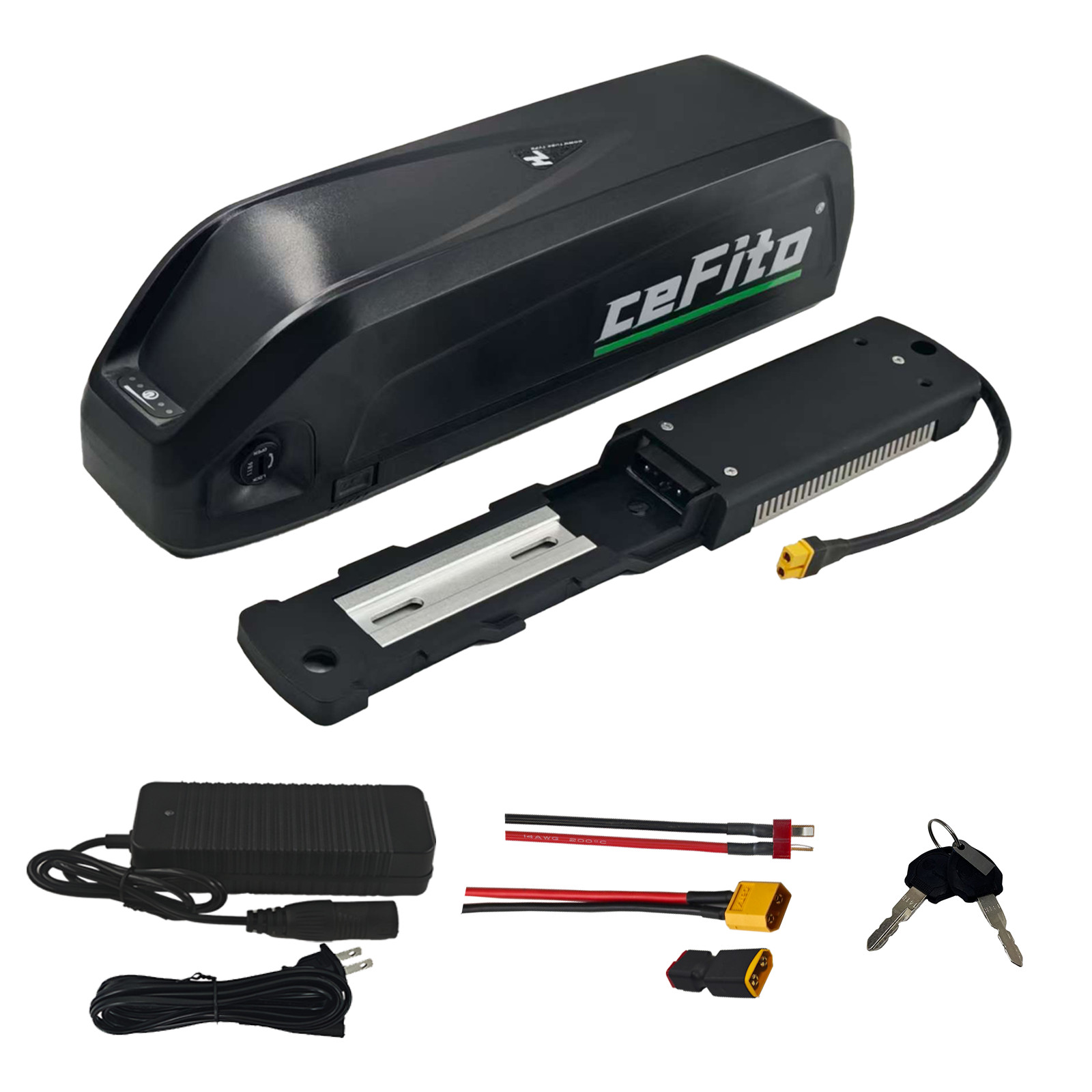 48V 10Ah 16Ah 20Ah Battery with 30A BMS, 5-Pin Base Connector, 2A Charger