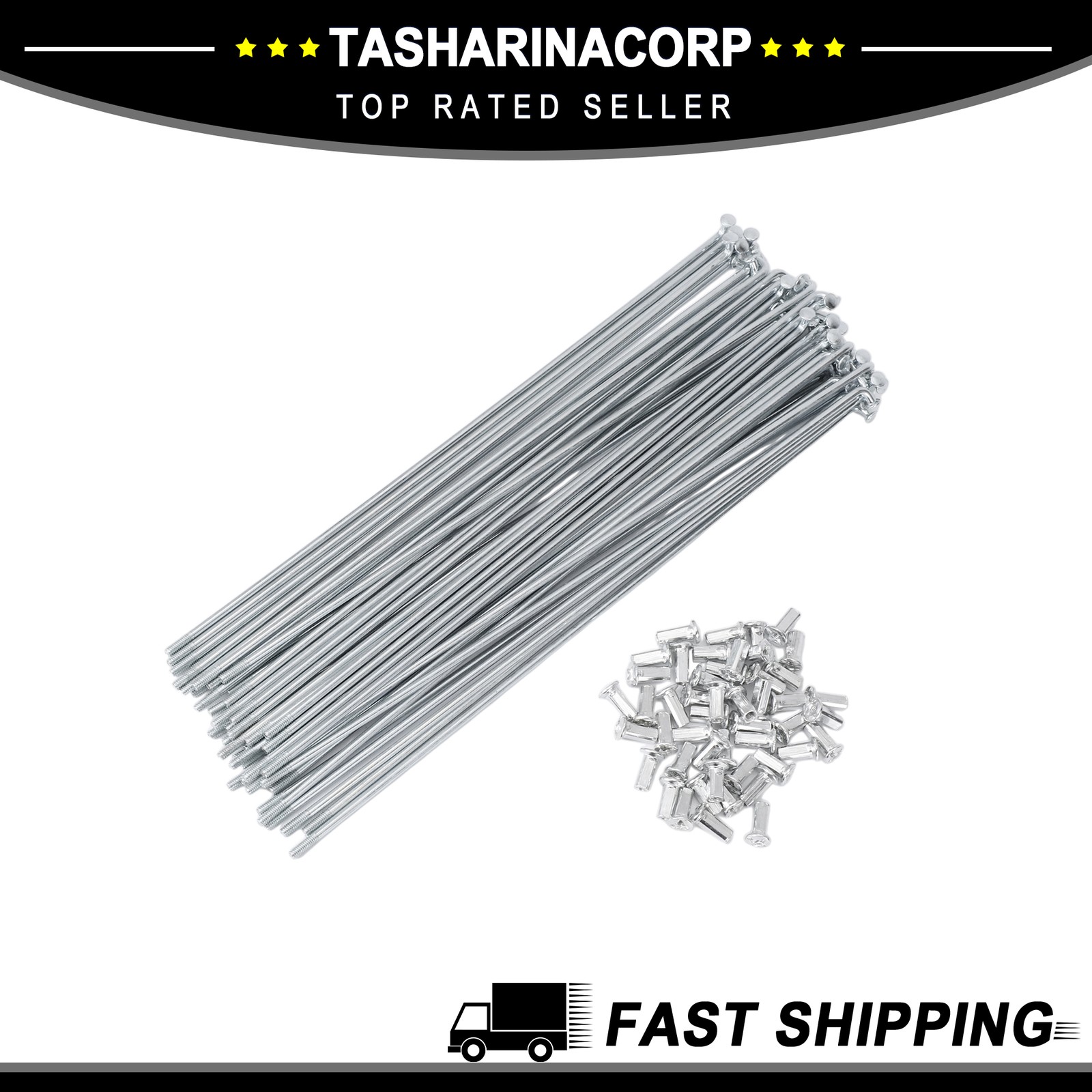 48 Set 10G Bicycle Spokes 250mm Bike Wheel Spoke Carbon Steel Galvanized