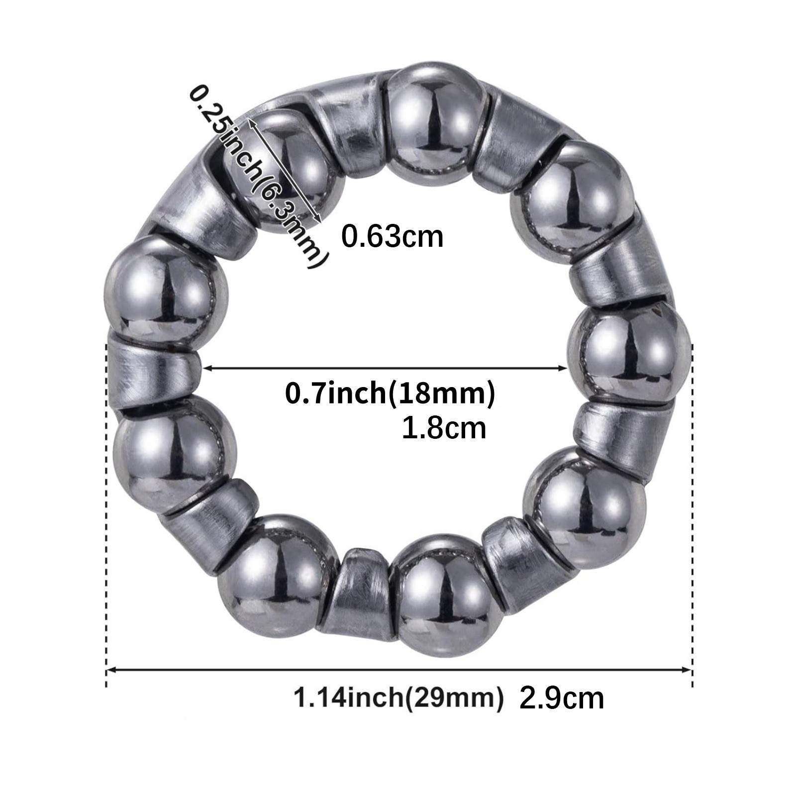5PCS/Set Stainless Steel Silver 1/4 in x 9 Balls Bicycle Crank Ball Bearing