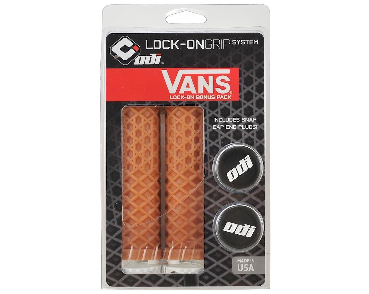 ODI LIMITED EDITION VANS MTB, BMX LOCK-ON GRIPS 130MM GUM RUBBER NEW D30VNGR-W