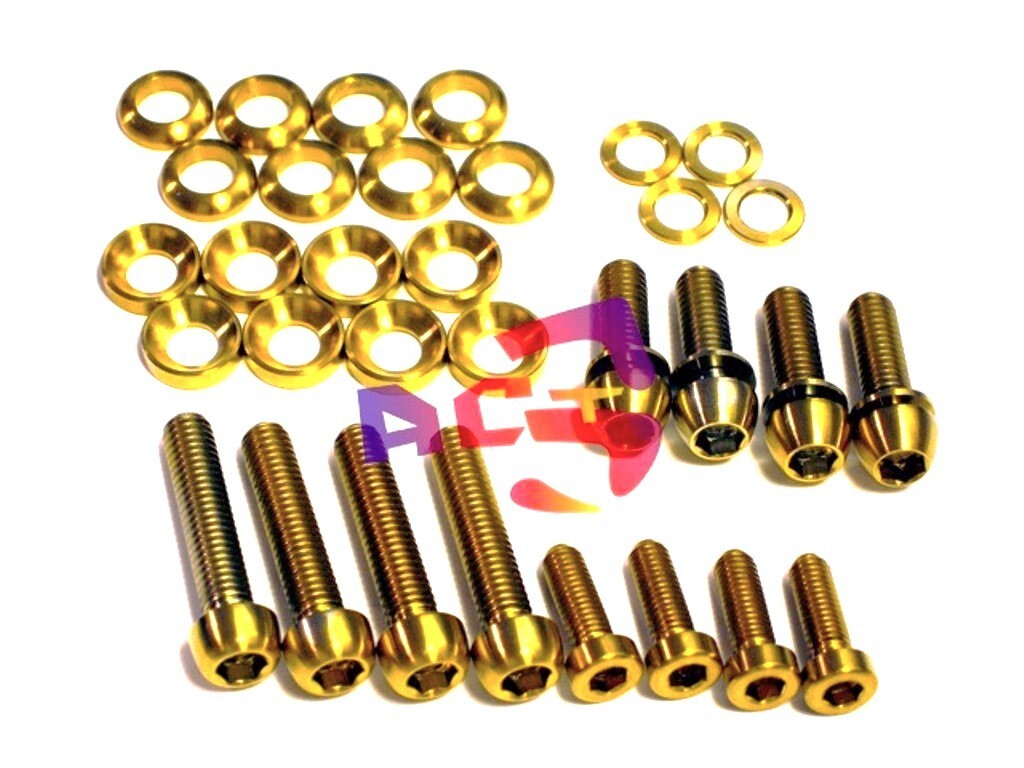 Gold Titanium Bolt, Spacer, Washer fits Sram Avid Elixir, Code, Juicy Disc Brake