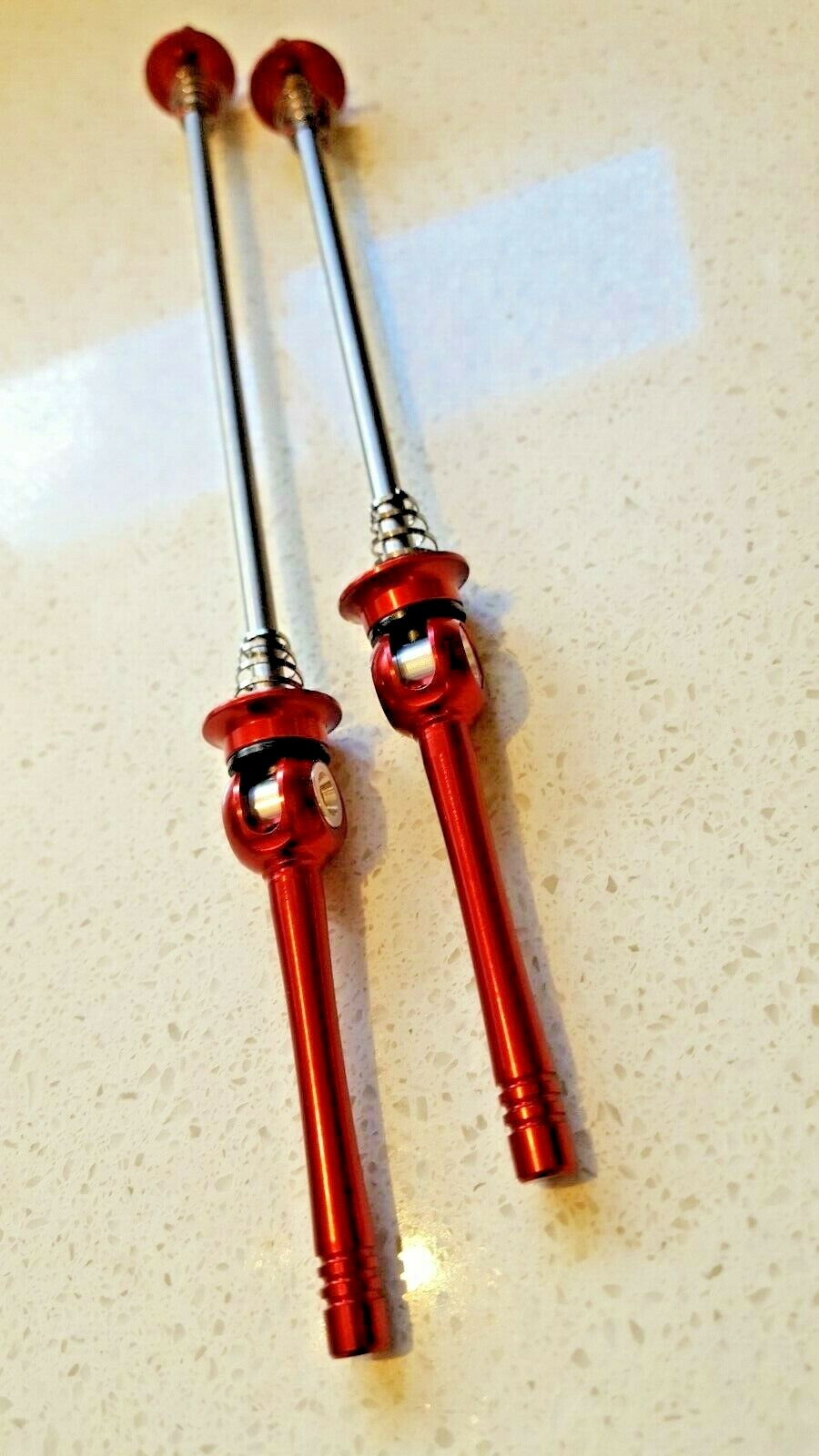 SKEWERS, Titanium & Alloy, «AEROZINE» 45 g, a pair, Quality, Strong & Red Anod.