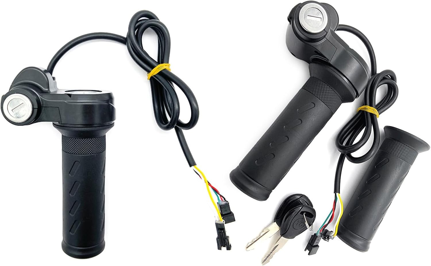 Ebike Full Twist Throttle Grip with 2 Keys Compatible Fit for Ridstar Q20 E-Bike