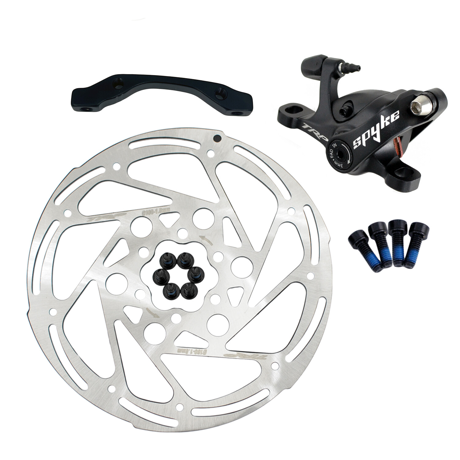 TRP SPYKE MTB Alloy Mechancial Disc Brake Set 160mm Rotor (Front + Rear)