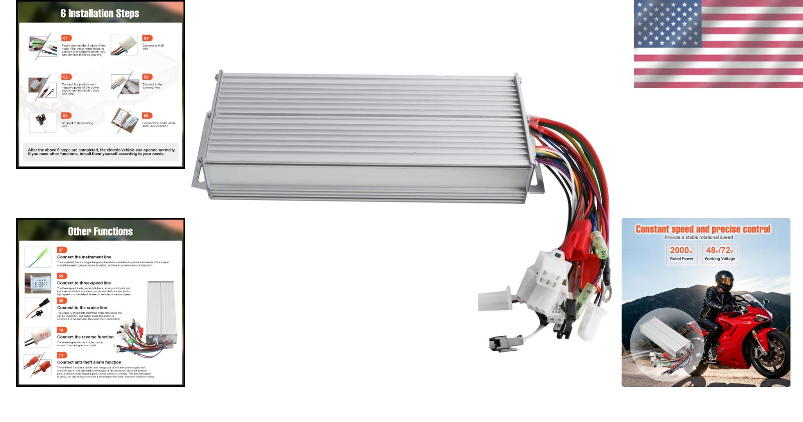 Electric Bicycle Speed Controller 2000W for E-Bike & Scooter