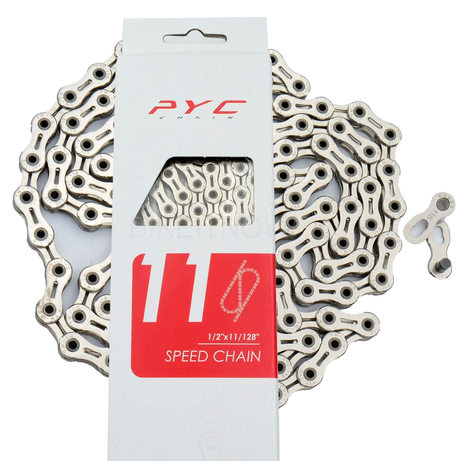 PYC Hollow Ultralight Road MTB CX Gravel Bicycle Bike 11 Speed Chain 116L Silver