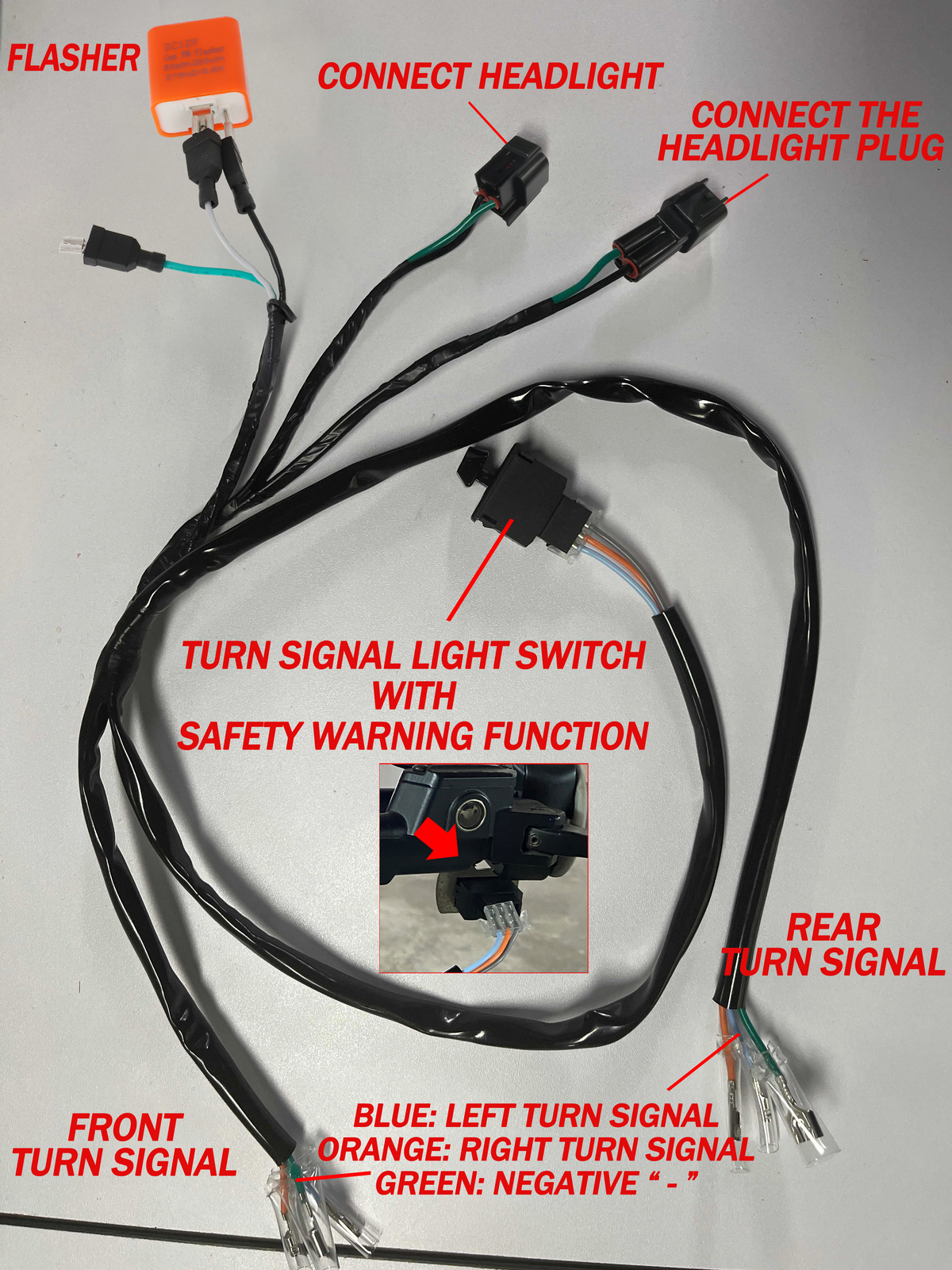 Street Legal Kit LED Turn Signal Indicator Light For Talaria Sting MX4 R E-Bike