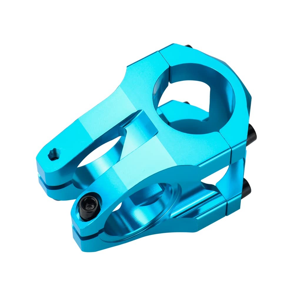 31.8 Stem 35mm MTB Mountain Bike Riser Handlebar Stem Replacement Blue Riser
