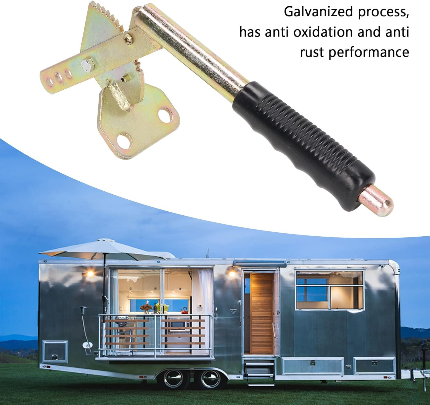 Hand Brake Lever Handle Antislip Galvanized Steel Emergency Brake Handle Univers