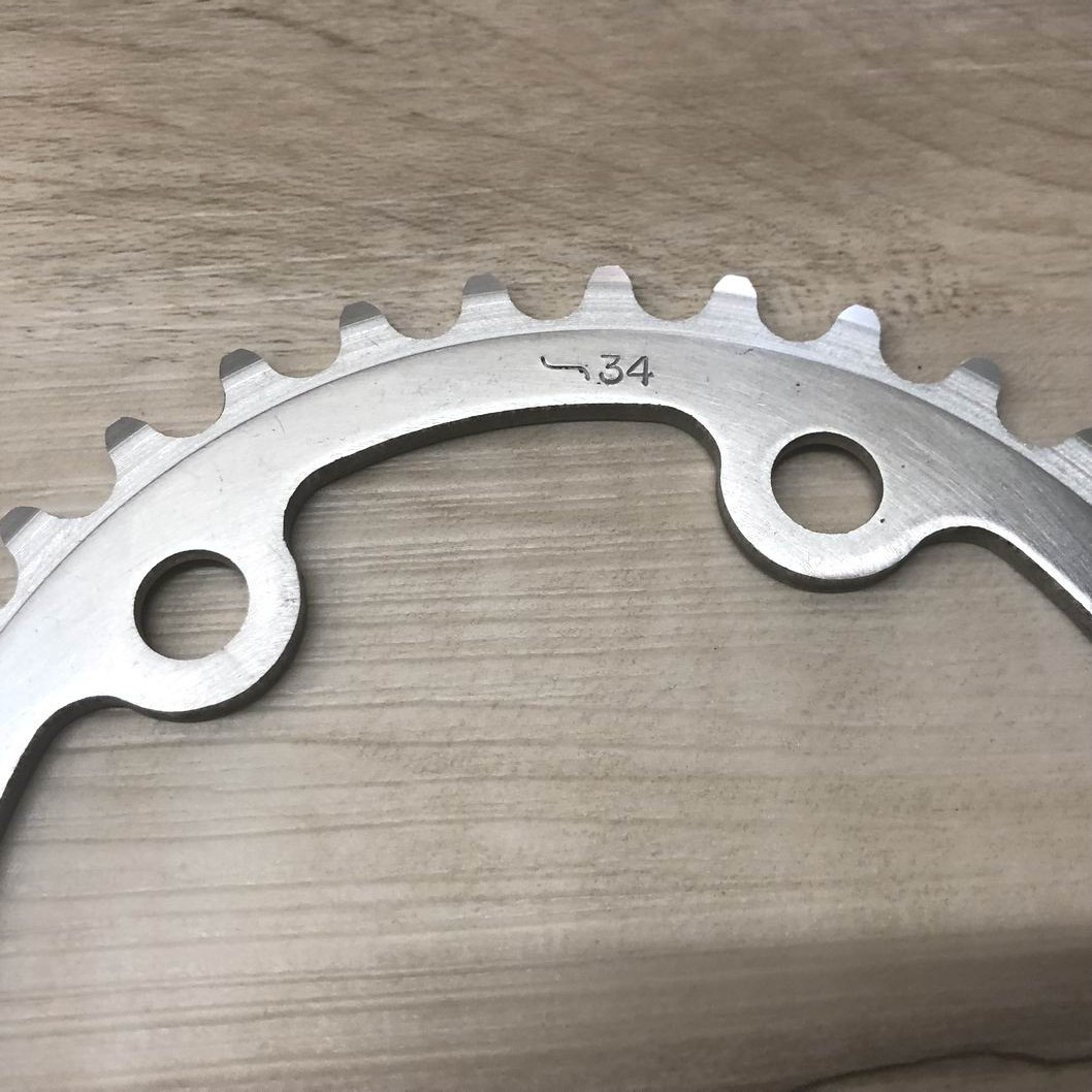 Vintage 34 Tooth Aluminum Chainring 92mm BCD / New Old Stock Chainring 34T/92BCD