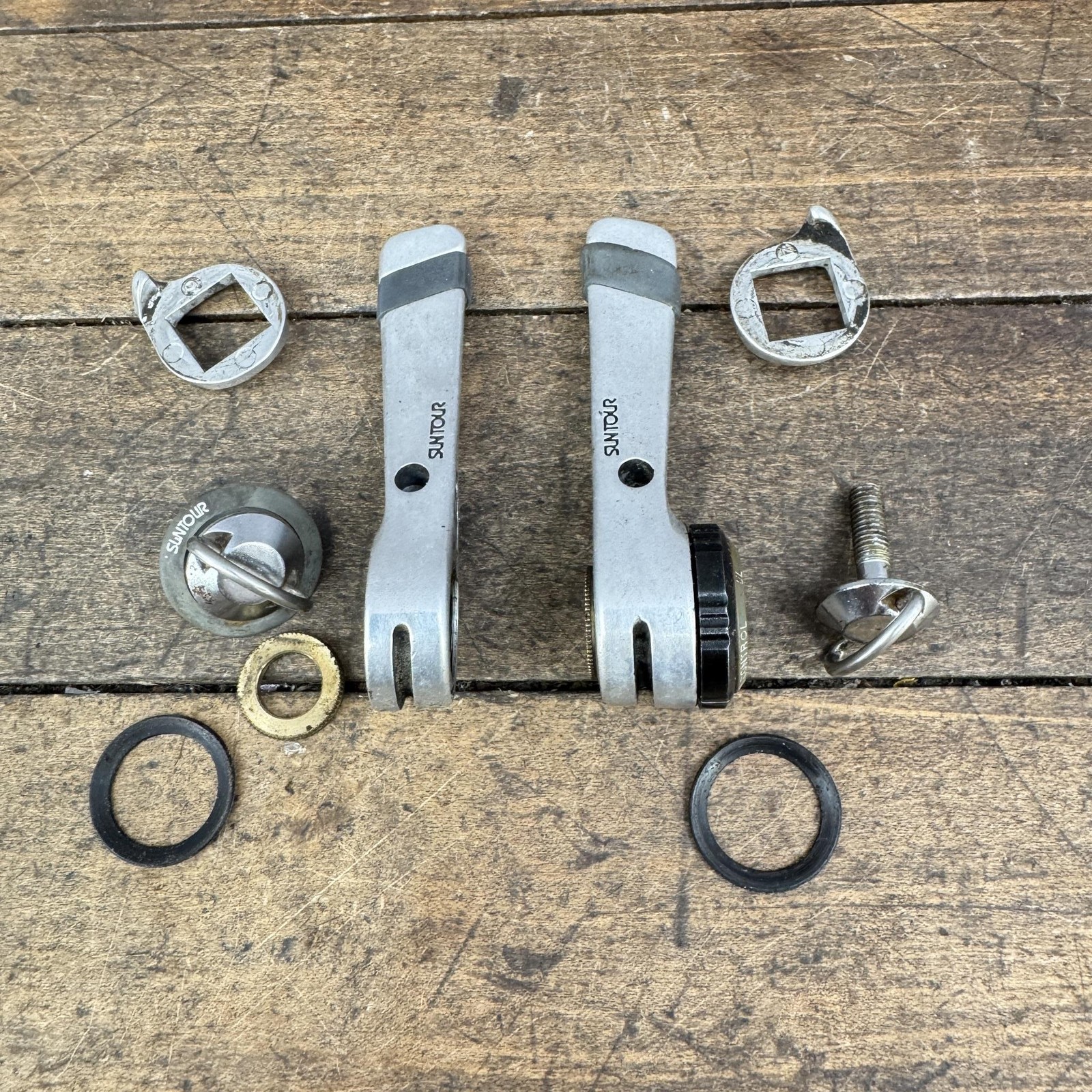 Vintage SunTour Index Power Control Down Tube Shifter Set 6 Speed 6s Road Bike