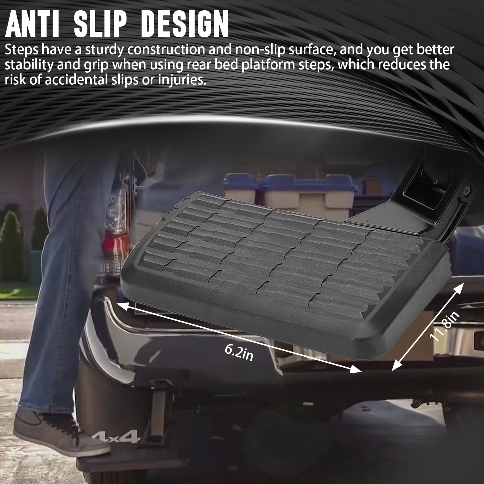 Rear Bed Step Retractable Bumper Truck Tailgate Step Compatible with Toyota T…