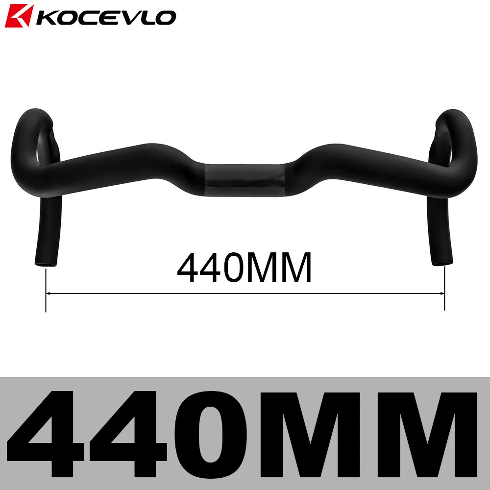 Carbon Fiber Gravel Bent Bar Racing Bicycle Handlebar 380/400/420/440mm Width