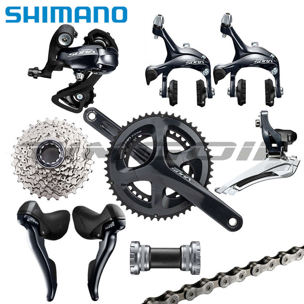 Shimano Sora R3000 Road Bike 2×9 Speed Groupset FD-R3000 RD-R3000 ST-R3000