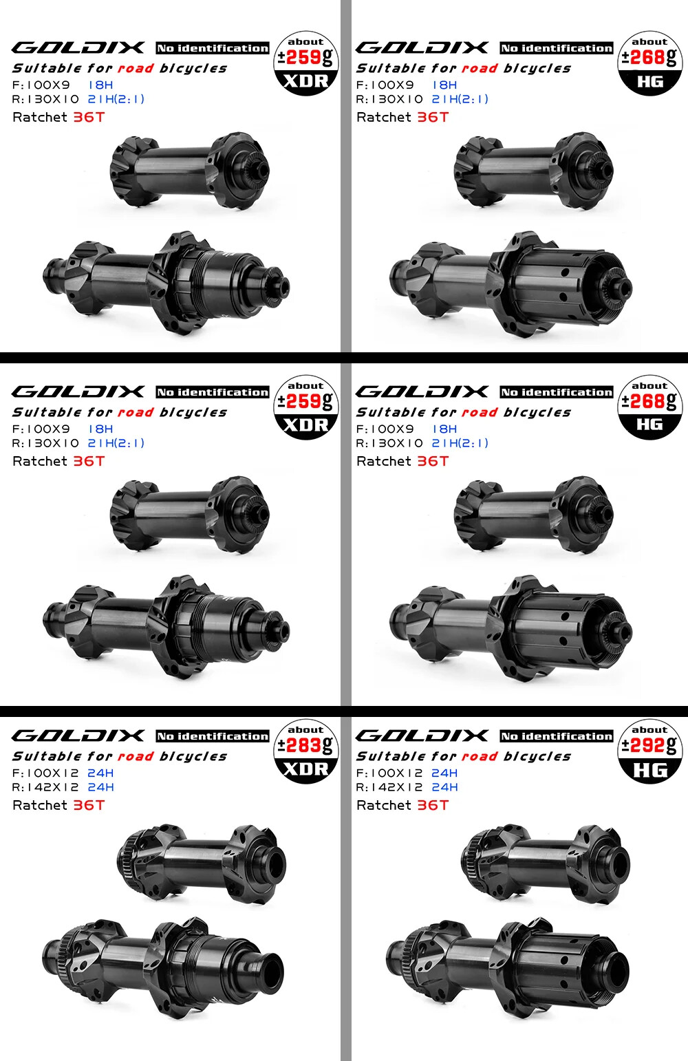 Road Bicycle Hub HG XDR Sealed Bearing Straight Pull V-Brake Central Lock Hub