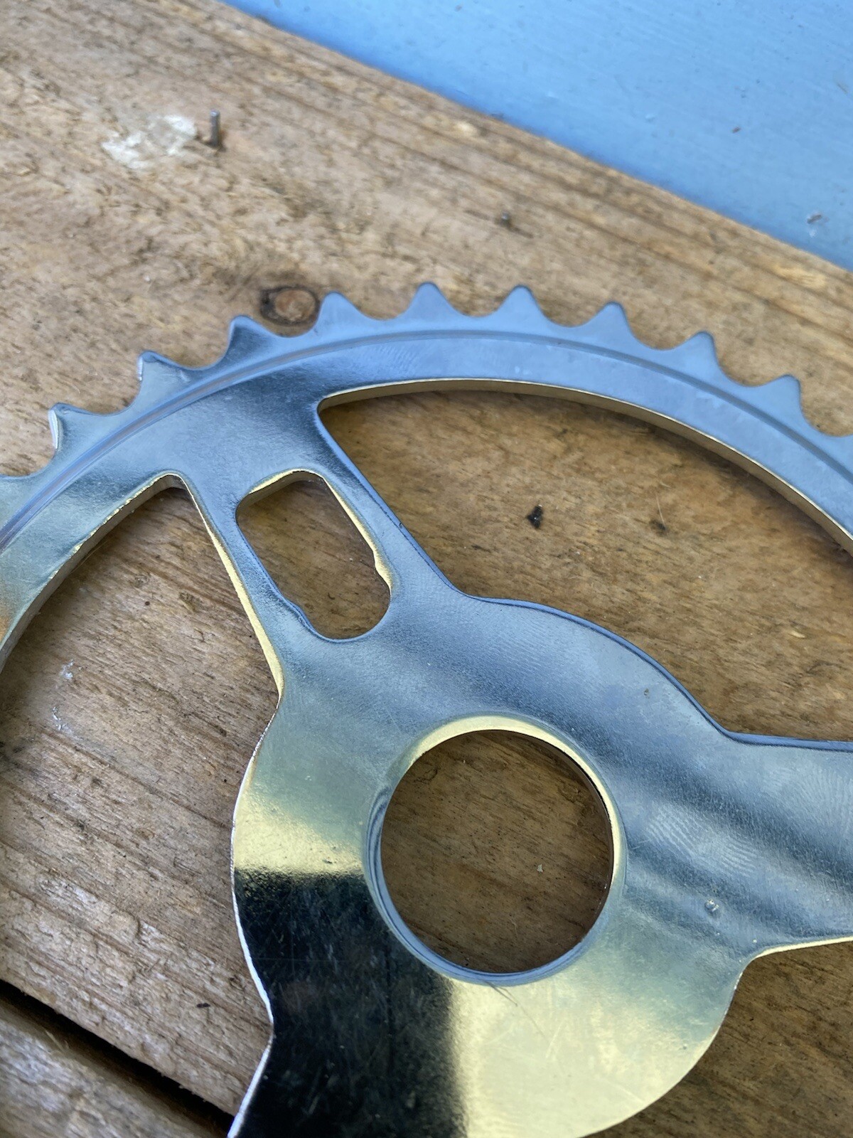 NOS Vintage 36t Chrome Muscle Bike Chain Ring-Kids Bike-For One-Piece Cranks