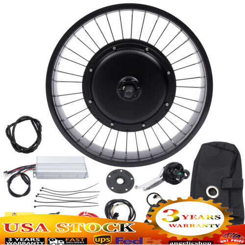 20″ 48V 1000 W E-Bike Electric Bicycle Motor Conversion Kit Fat Tire Front Wheel