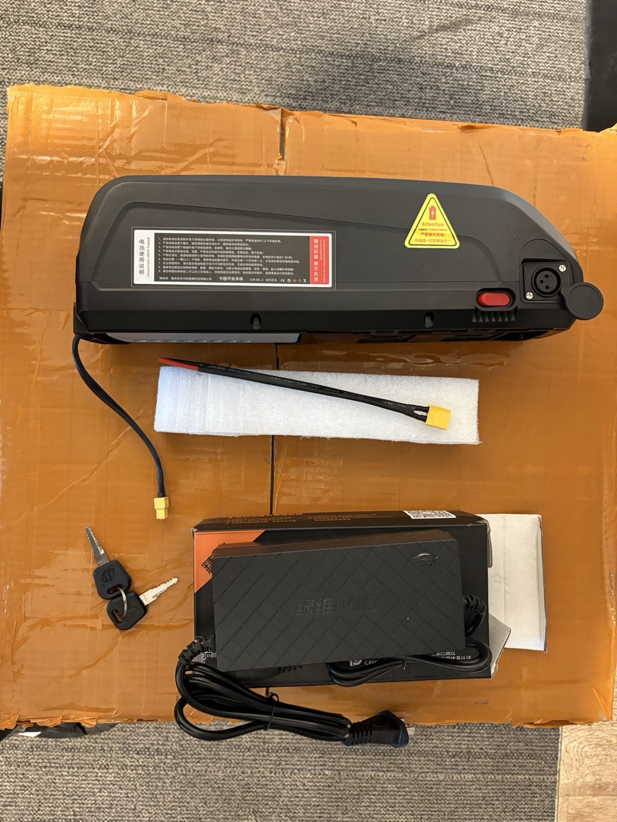 36V 18Ah Ebike Battery Downtube Lithium Battery for 36V Electric Bike