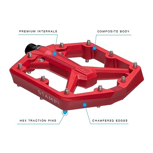 Stamp Flat MTB Pedals – Size Us 10-15 // Eu 43.5-49 Red Stamp 1 Gen 2