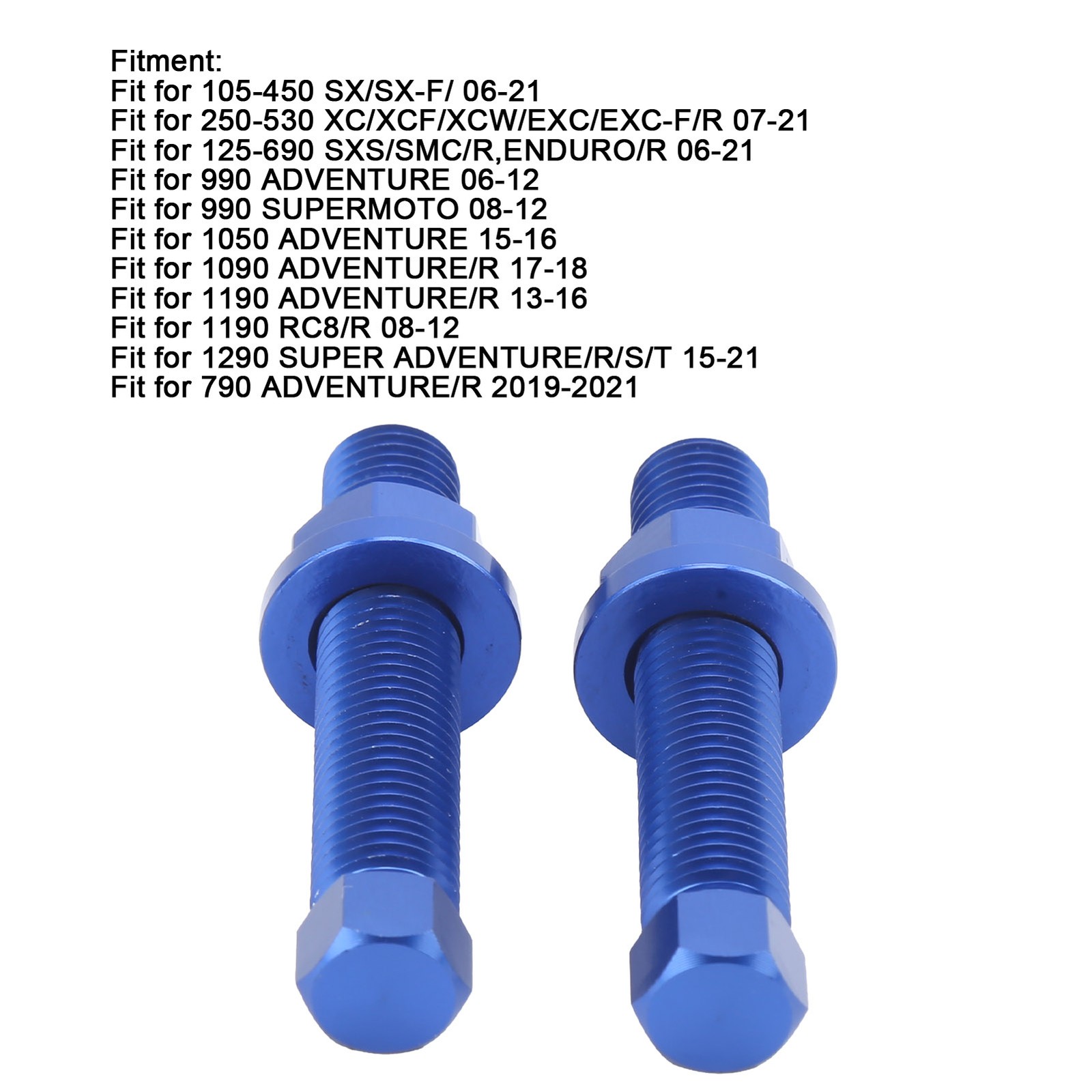 2pcs Aluminum Alloy Chain Adjuster Bolts Direct Replacement For 50304040100 JSQH