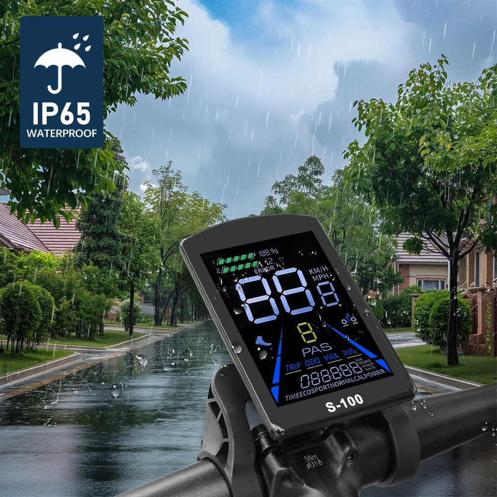 Electric Bike Display LCD Display Control SM/Waterproof Connection Plug 24V-72V