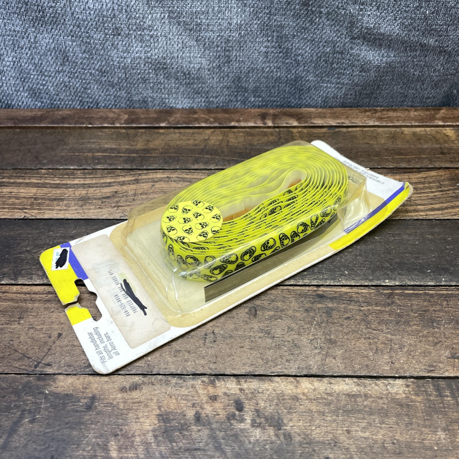 Vintage Profile Handlebar Tape Yellow Skull Head NOS 90s Road Bike Aero