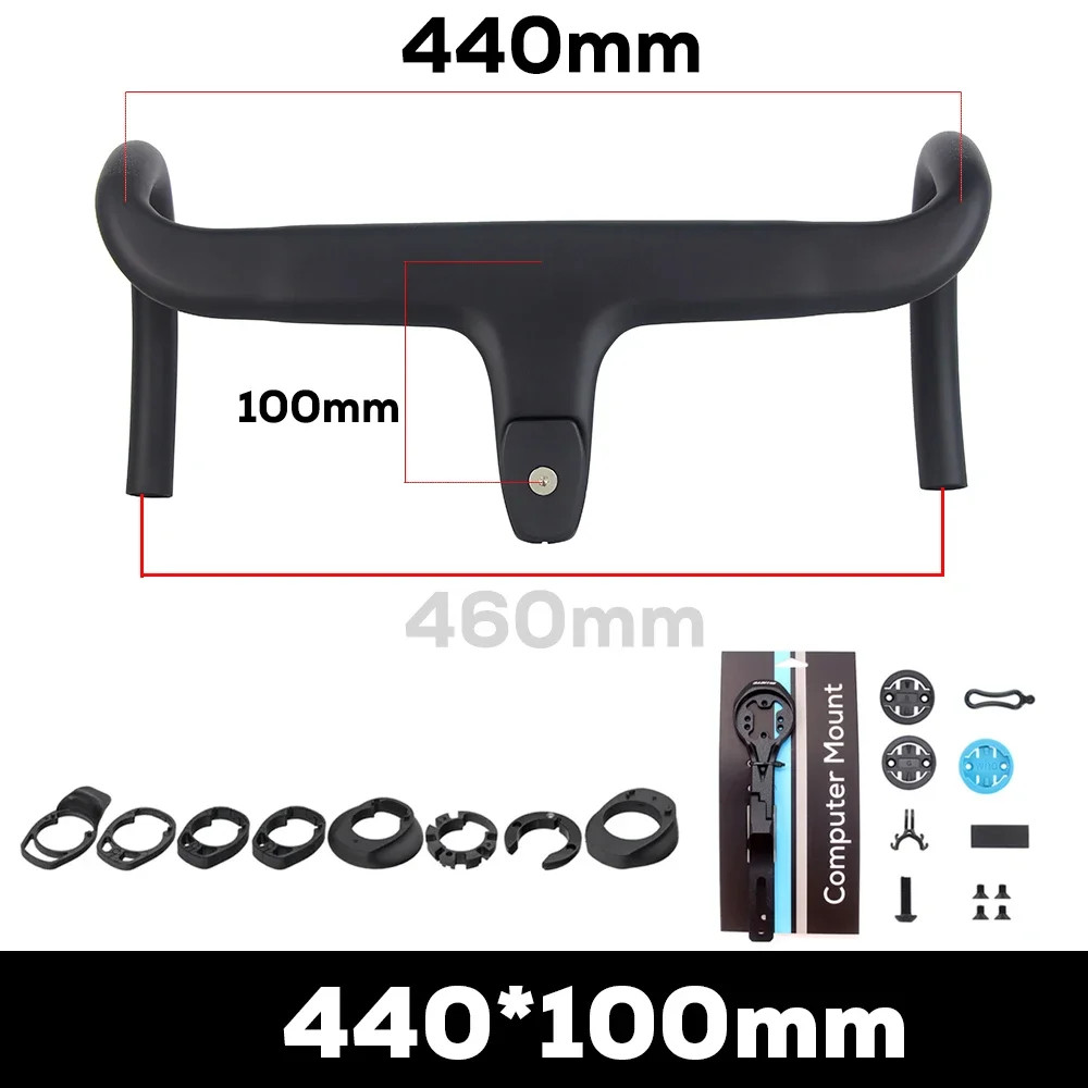 Carbon Fiber Internal Routing Integrated Road Bicycle HandleBar -10 Degree