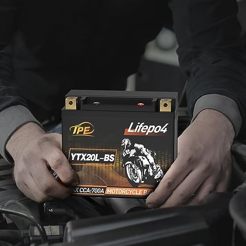 Lithium Powersports Battery YTX20L-BS 12V 9AH 700CCA Lithium Motorcycle