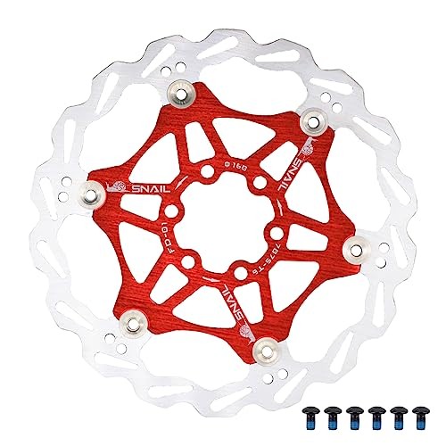 DJC Bike Brake Disc Rotor MTB Floating Brake Disc 180mm 203mm with 160mm 2# red