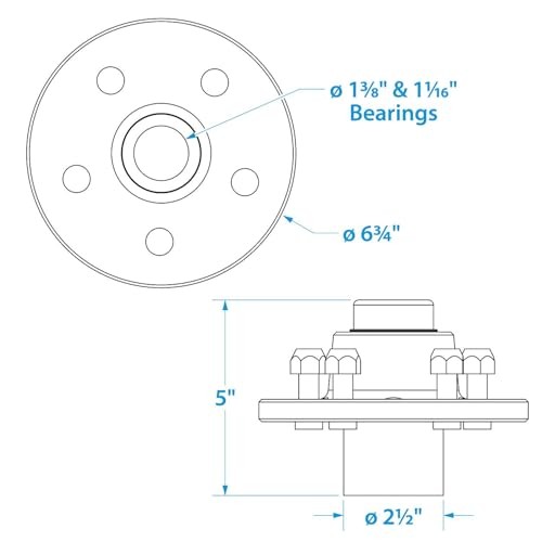 Trailer Wheel Hub One Size Galvanized