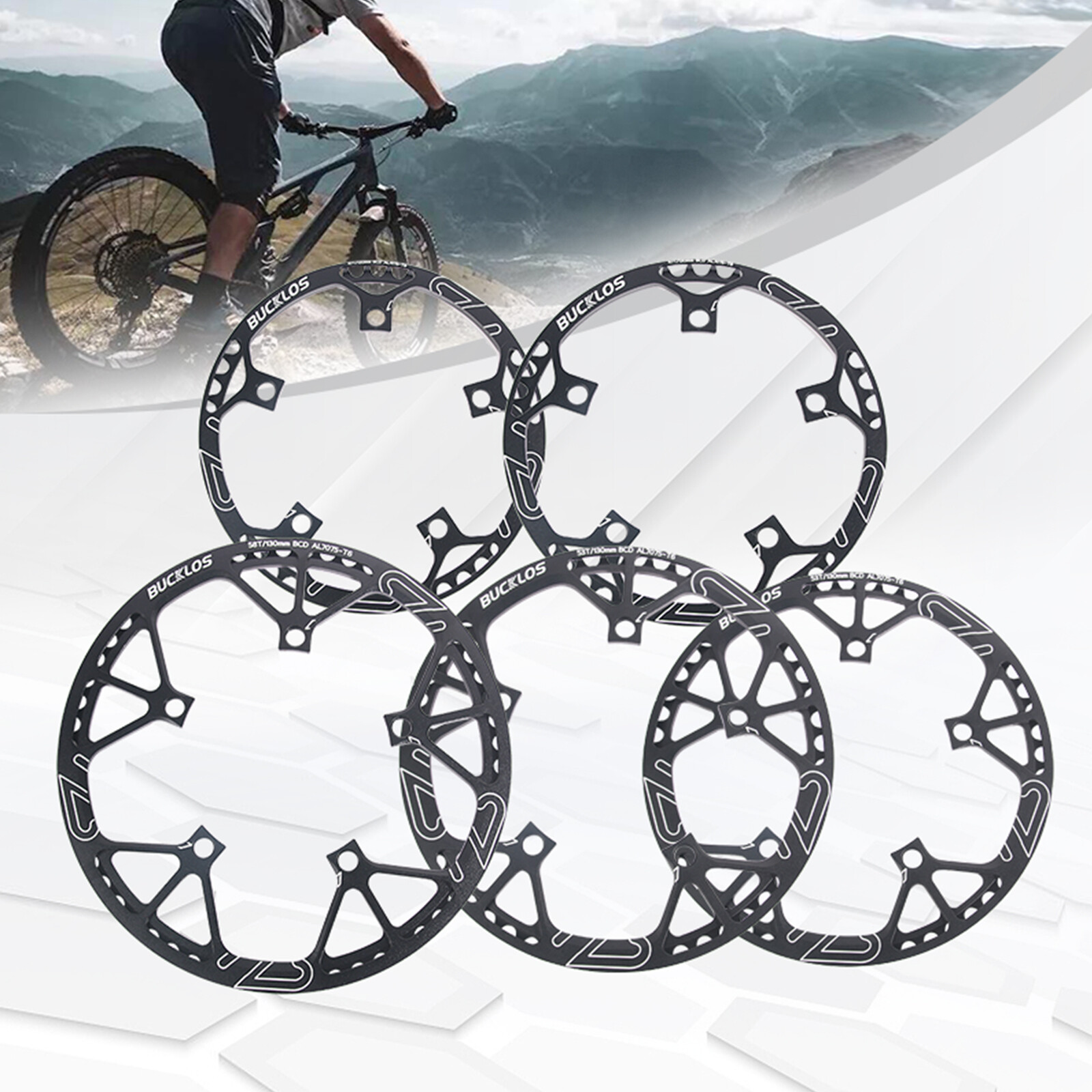 130BCD 45T 47T 53T 56T 58T Chainring Folding Bike Aluminum Chainwheel Fit 6-10s