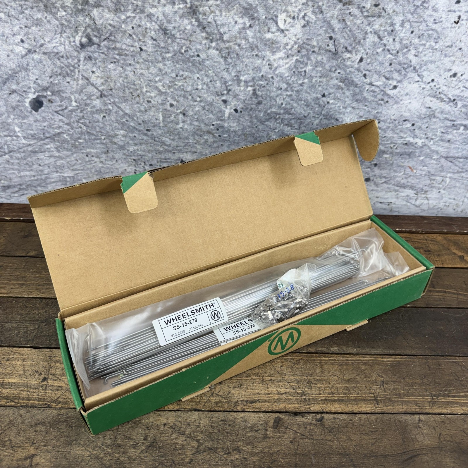 Wheelsmith Bicycle Spokes 278mm Silver Steel 15g J-Bend Box Lot SS-15-278