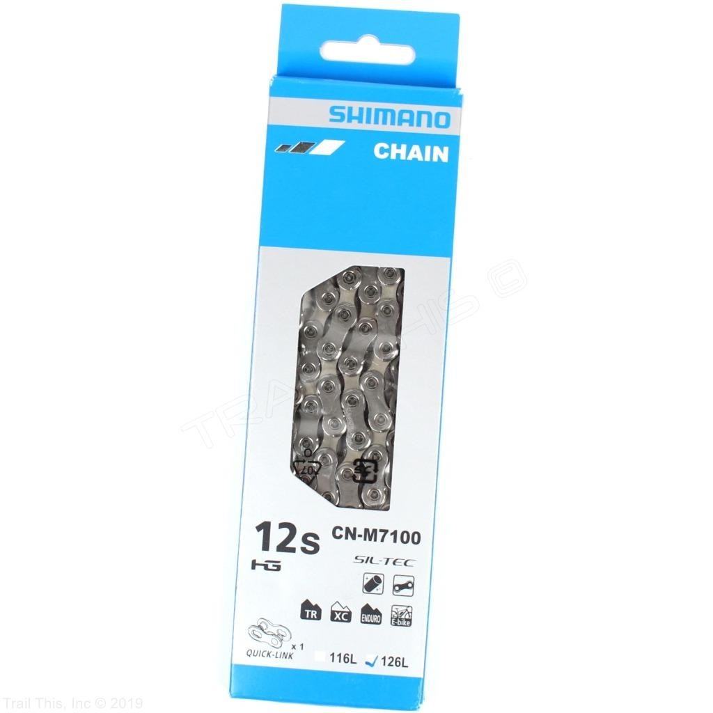 Shimano SLX CN-M7100 12-Speed MTB Bicycle Chain 126L with Quick-Link – Silver