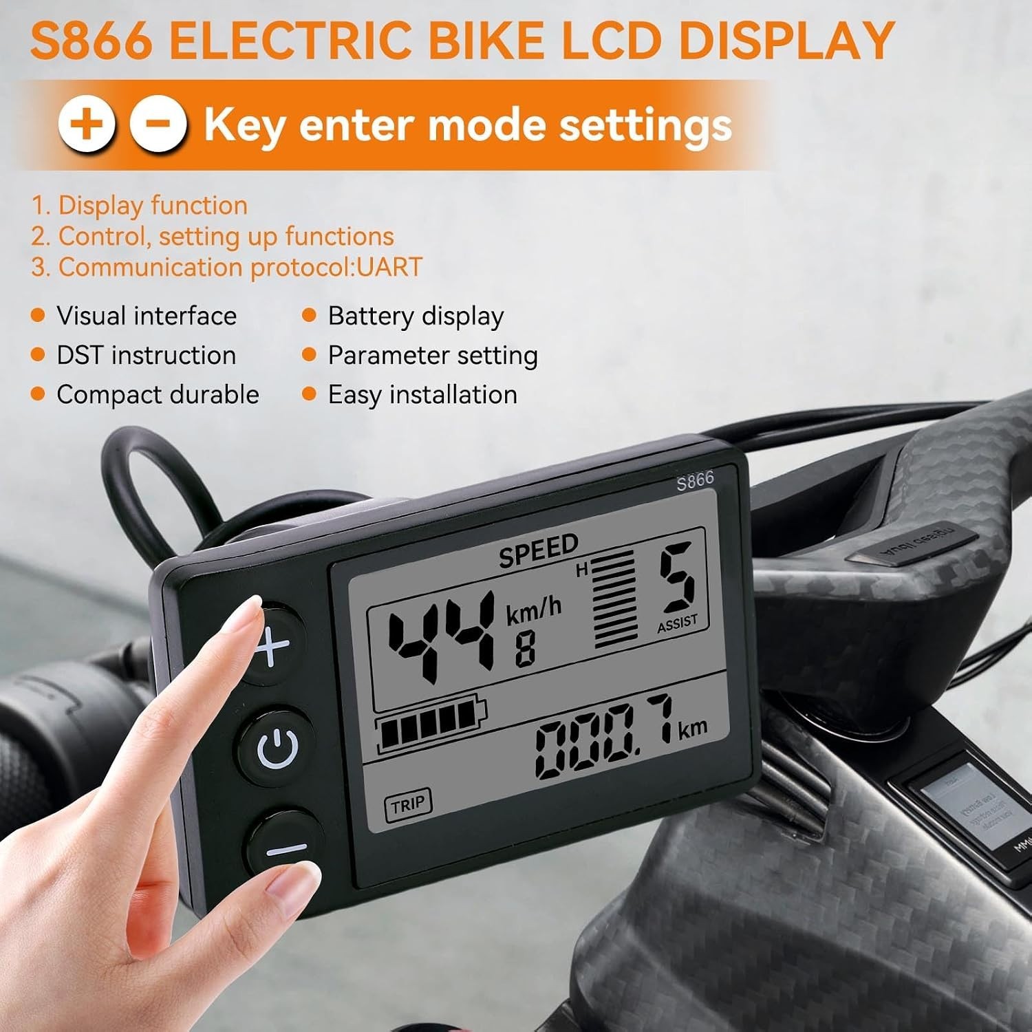 For E-bike LCD Display 24V/36V/48V Display E-Bicycle Electric Bike Scooter 2024