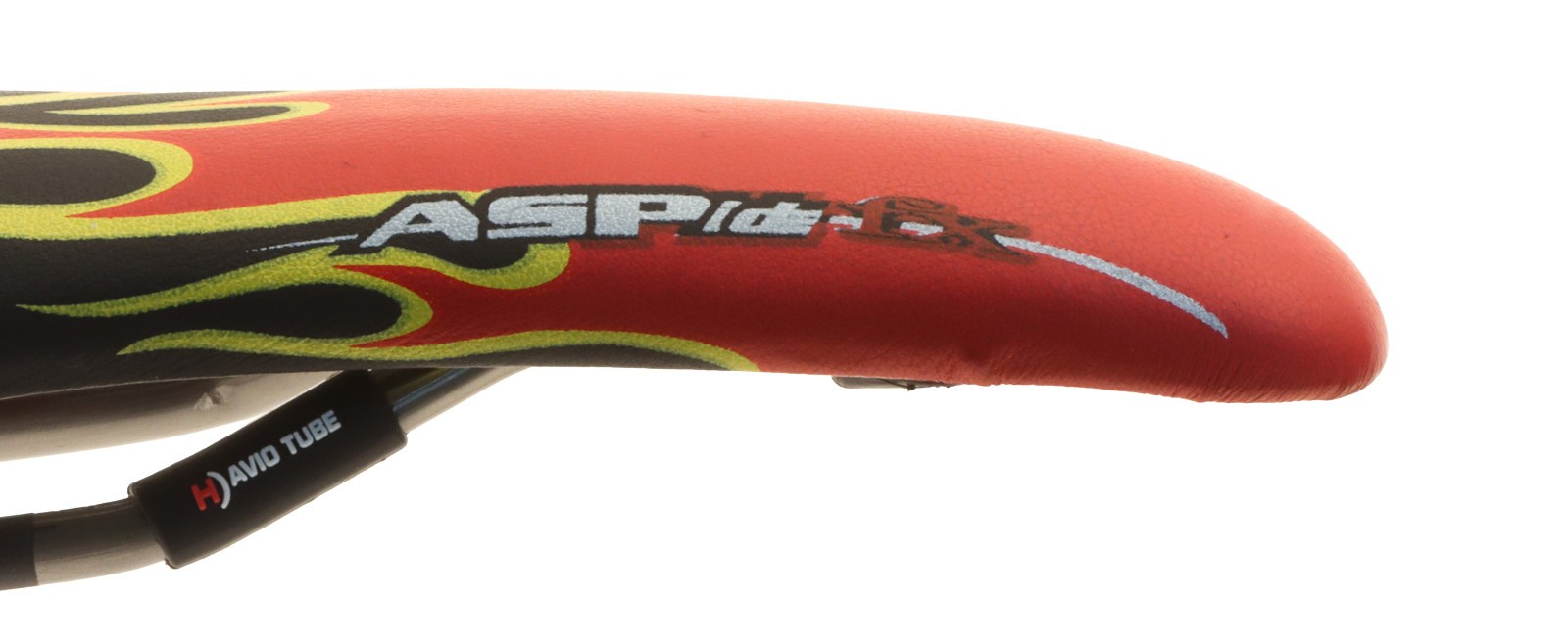 Selle San Marco Aspide FX Saddle Titanium Rails Black Flames Leather NIB NOS NEW