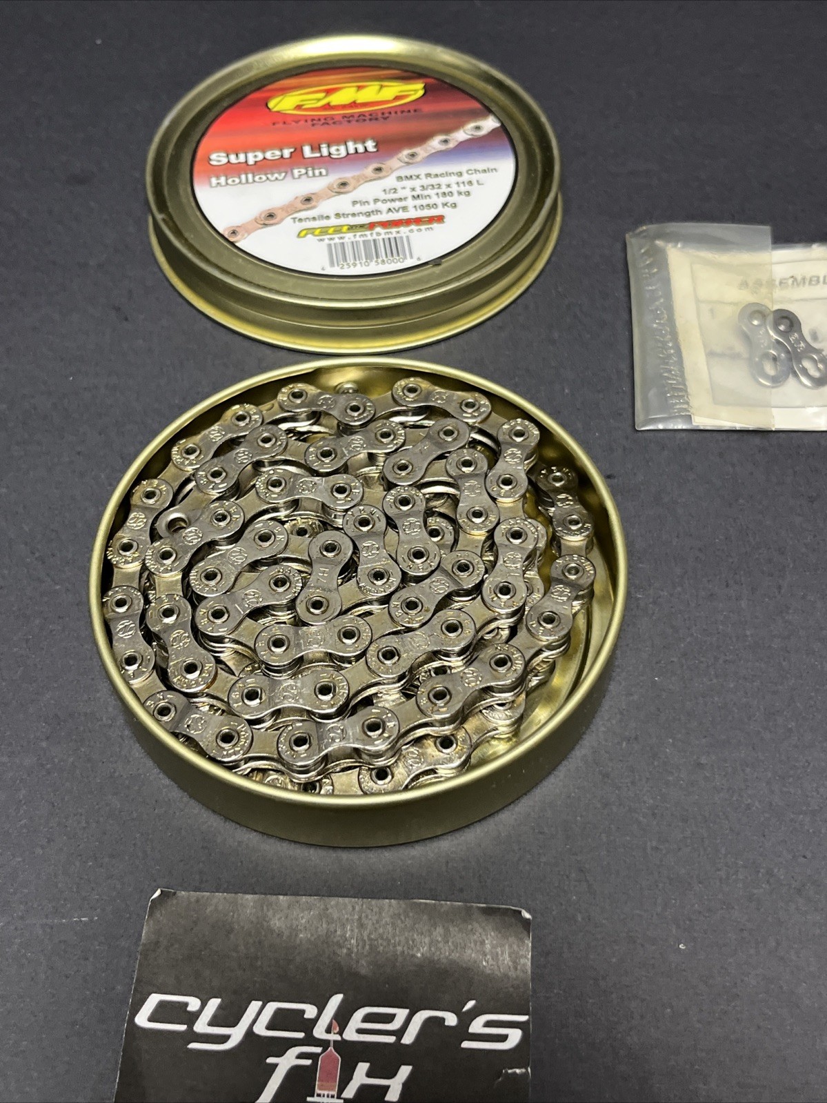 FMF Tin 1/2 x 3/32 x 116 Link Super Light Hollow Pin Bmx Racing Chain Gt Haro SE