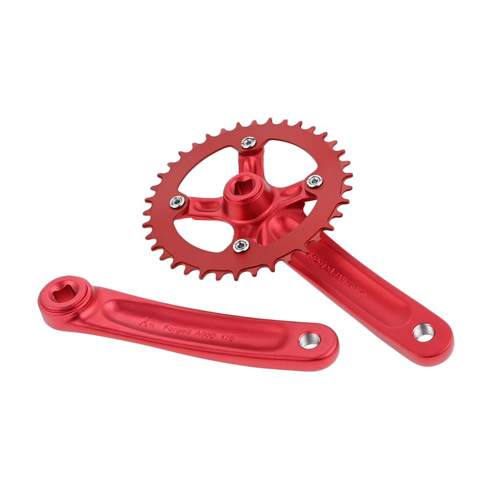 38T MTB Bicycle Crankset Bottom Bracket Aluminum Alloy 104BCD Chainring Red