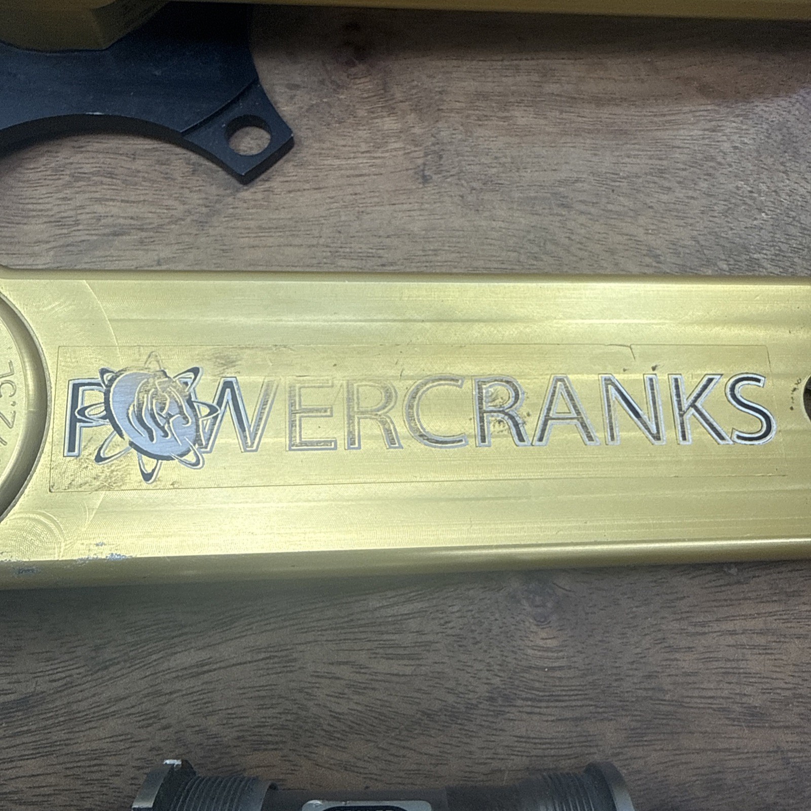 Power Cranks 172.5mm Training Crankset w/ Bottom Bracket Gold