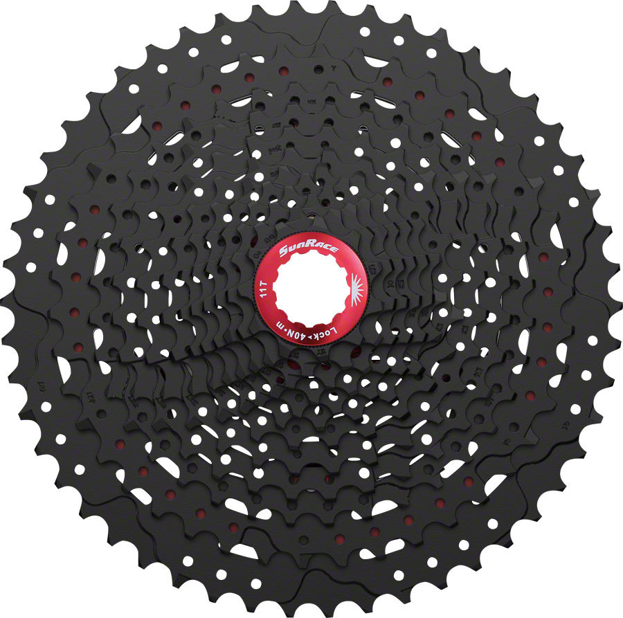Sunrace CS-MZ90 12-Speed Wide Range Steel/Alloy Mountain Cassette Black 11-50T