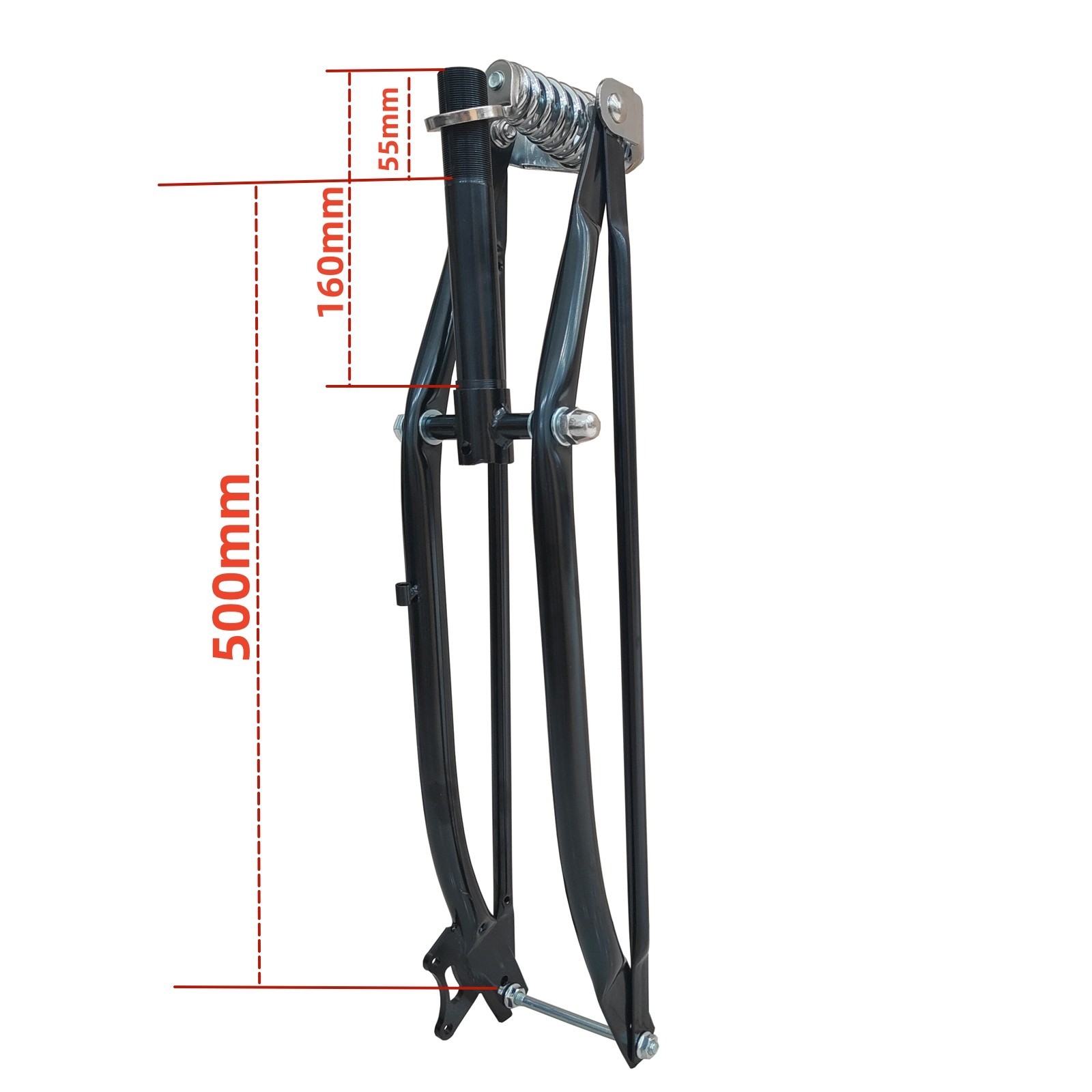 CDH 26″ Springer Bike Fork 1″ Threaded Chrome Bicycle Fork Cruiser Chopper Bike