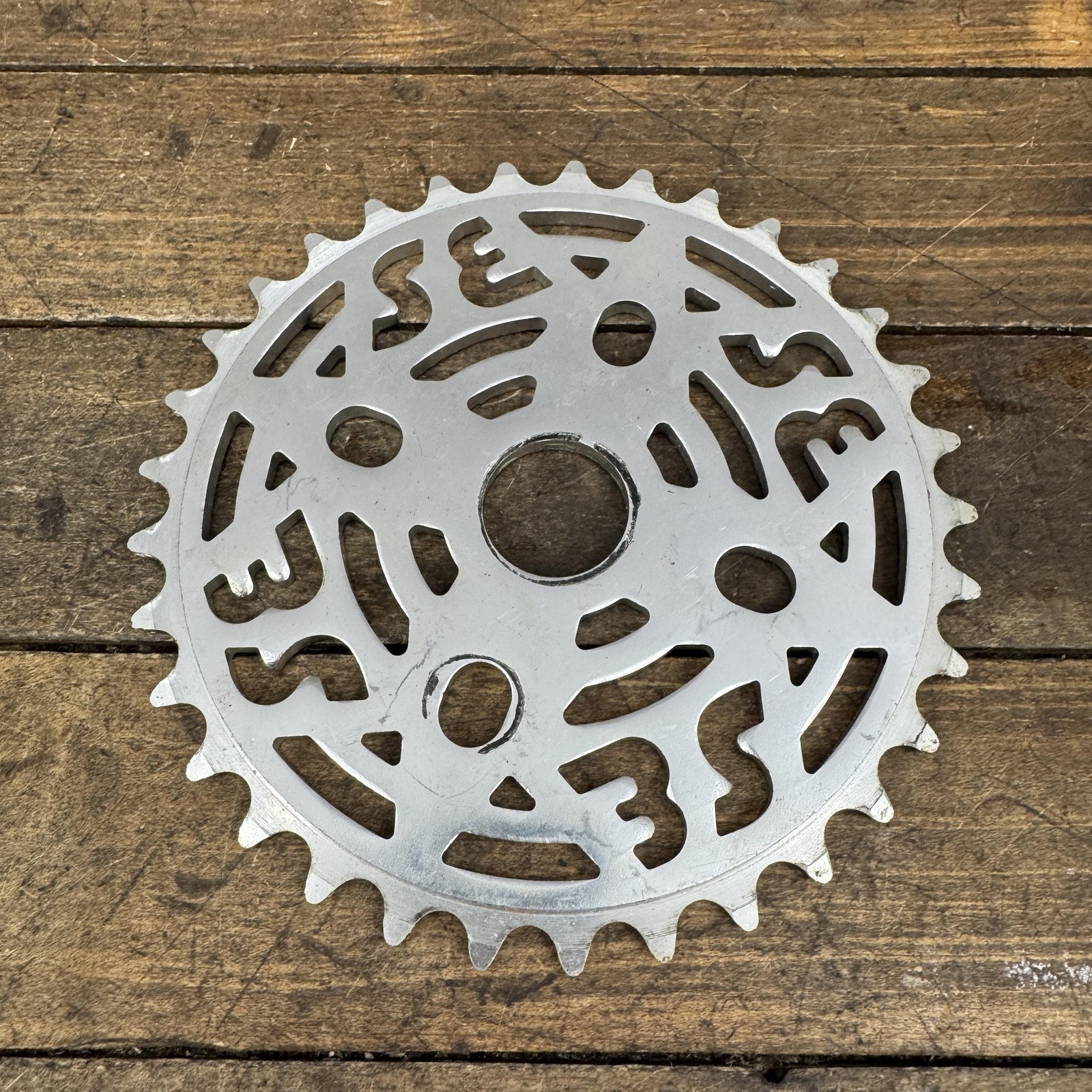SE Racing 33T BMX Chainring Sprocket Silver Aluminum Bike SE Logo 33 Tooth