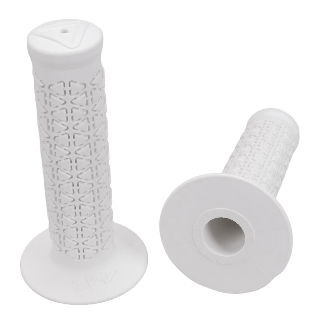 AME old school BMX bicycle grips – ROUNDS for 1987 Performer/Pro Compe – WHITE