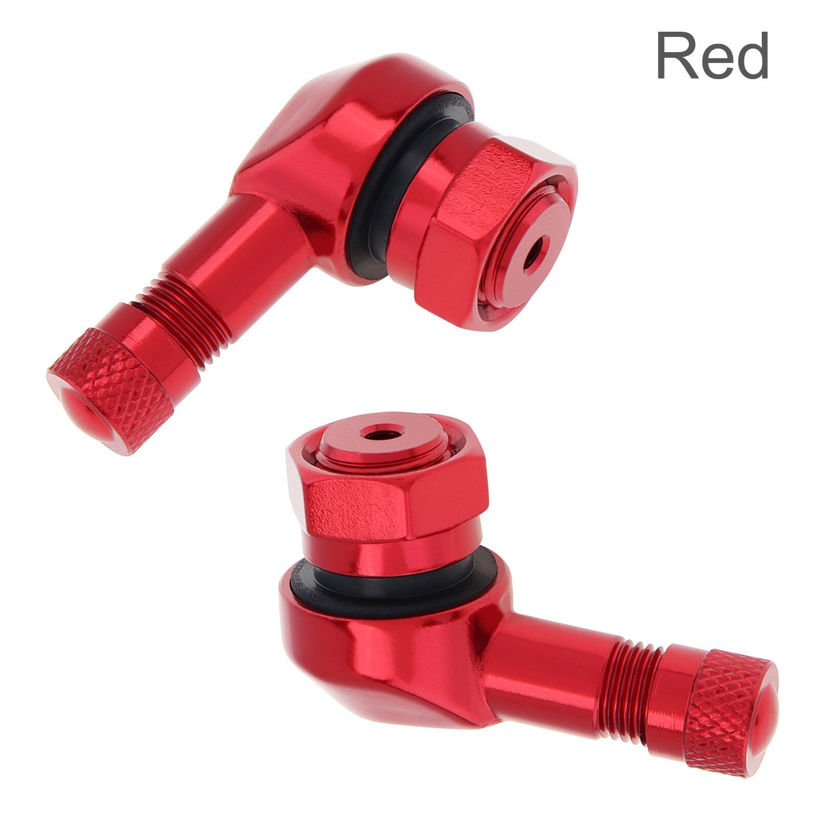2PCS Motorcycle CNC Aluminum Alloy 11.3mm Tire Wheel Stem Valve 90 Degree Angled