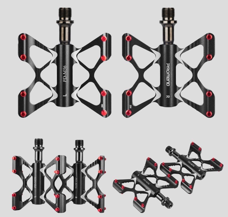Promend MTB Road Bike Ultralight Aluminum Pedals Bicycle Flat Pedal 3 Bearings